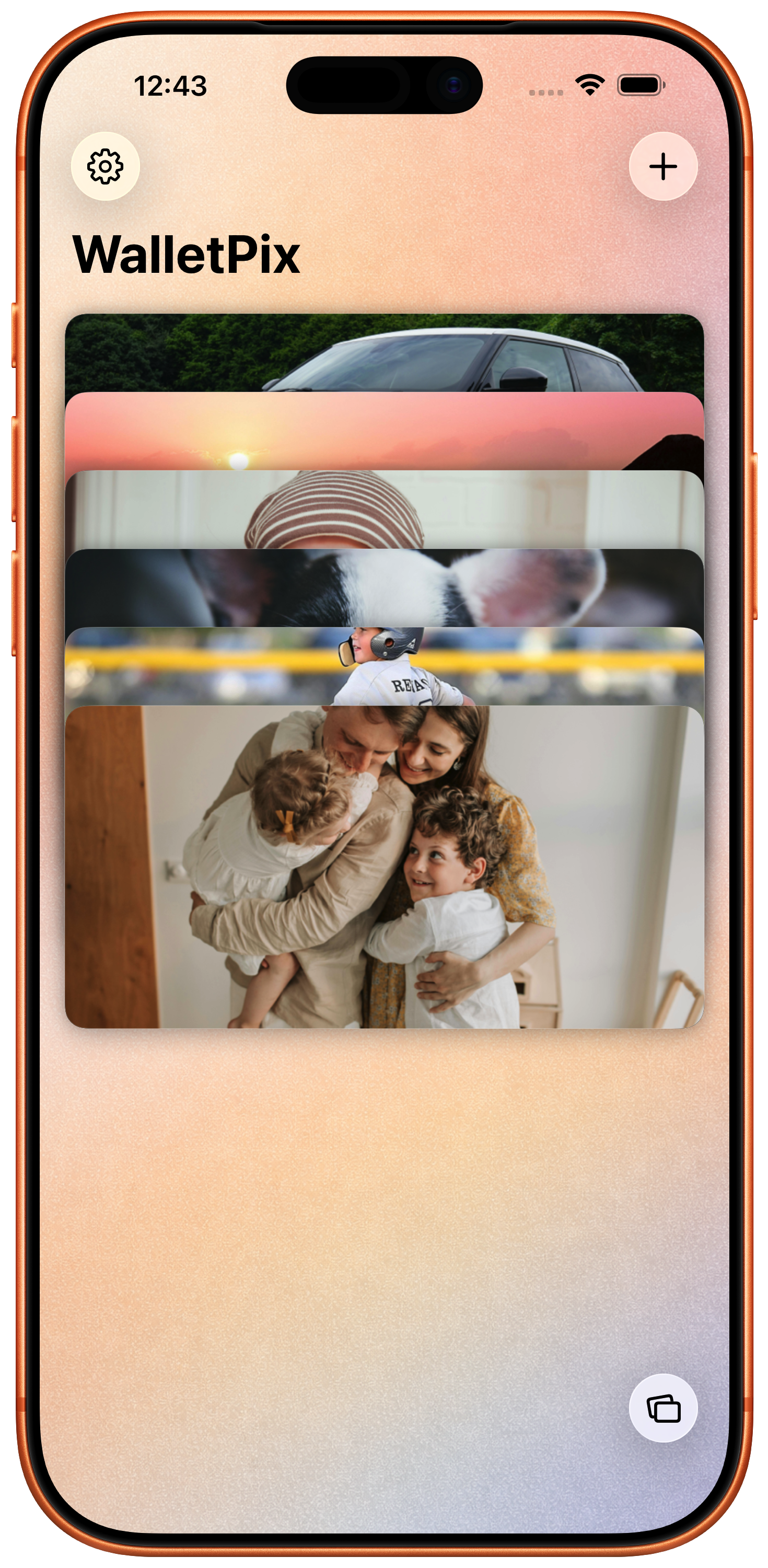 WalletPix app preview on an iPhone
